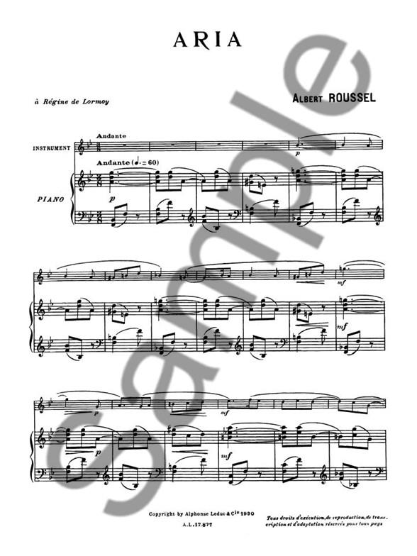Aria Pour Hautbois Et Piano - pro hoboj a klavír