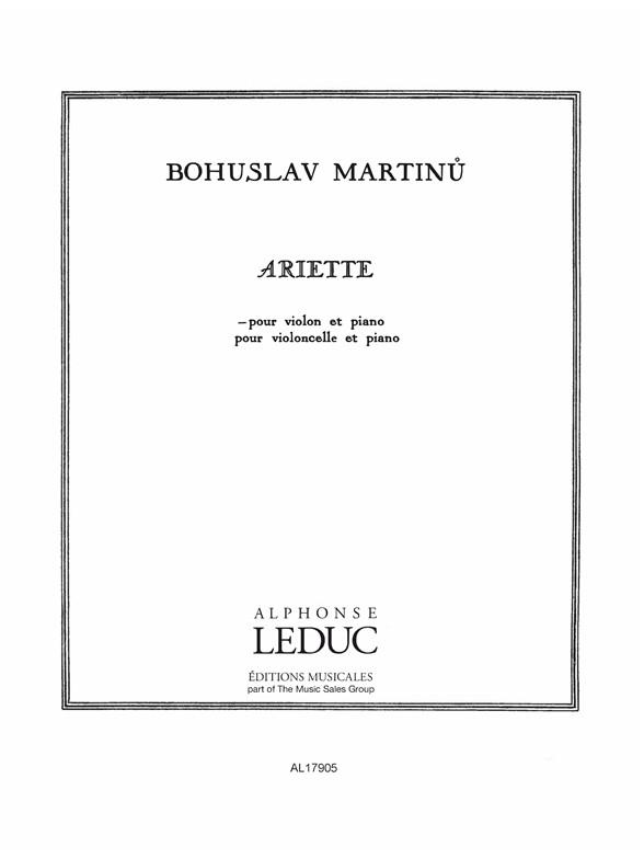 Ariette H188a (Violin & Piano) - pro housle a klavír