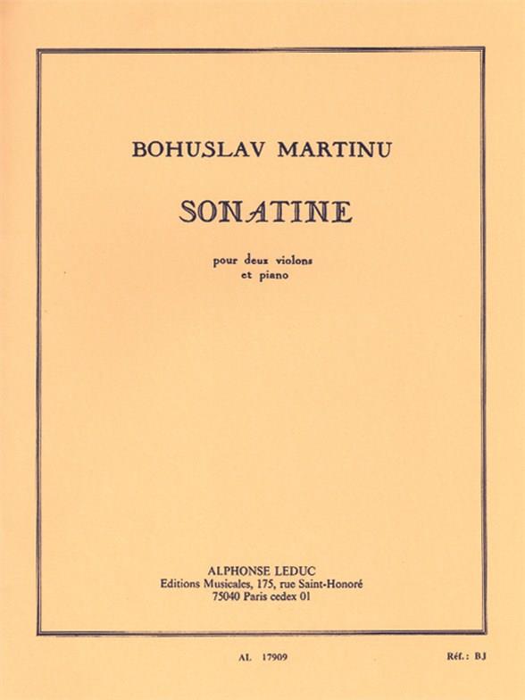 Sonatine For Two Violins And Piano H198