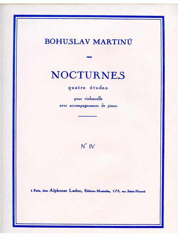 Nocturnes H189 No.4 - noty pro violoncello a klavír