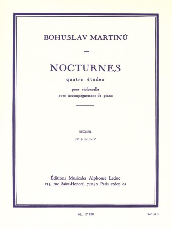 Nocturnes For Cello And Piano H189