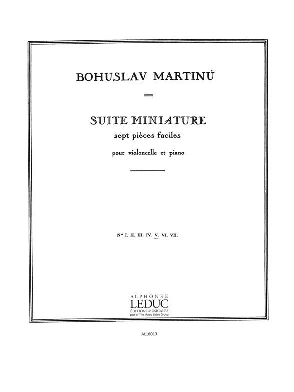 Suite miniature H192 No.5 - noty pro violoncello a klavír