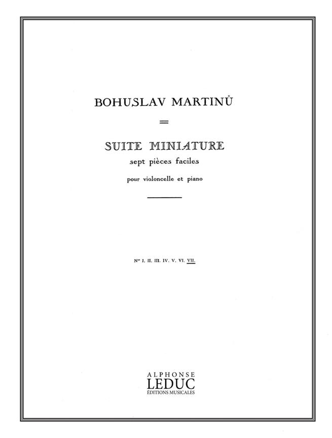 Bohuslav Martinu: Suite miniature H192, No.7 - pro violoncello a klavír