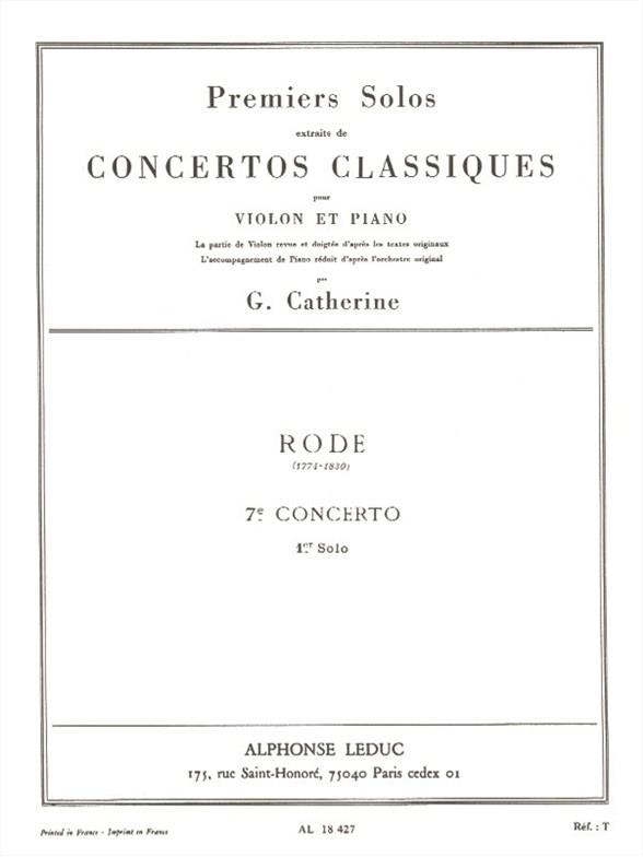 7th Concerto - 1st Solo - noty pro housle a klavír
