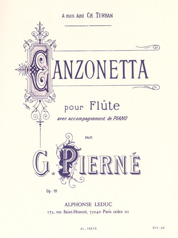 Canzonetta - pro příčnou flétnu a klavír