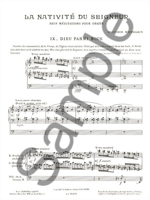 La Nativité Du Seigneur Vol. 4  - Neuf méditations pour orgue - noty na varhany
