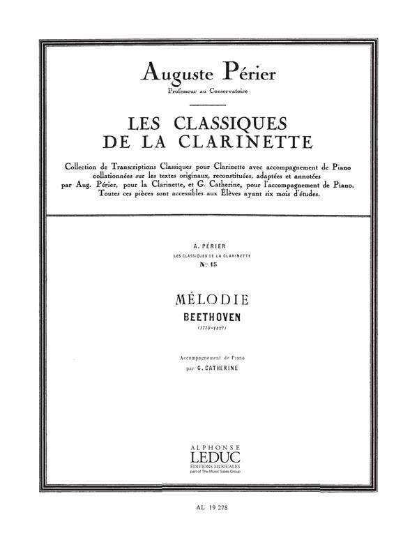 Mélodie - Classiques No.15 - noty pro klarinet a klavír