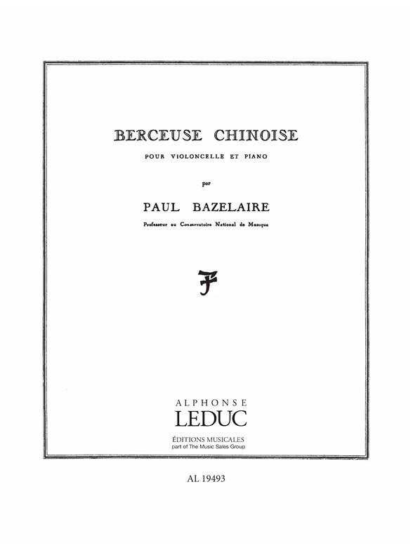 Berceuse Chinoise Op115 - noty pro violoncello a klavír
