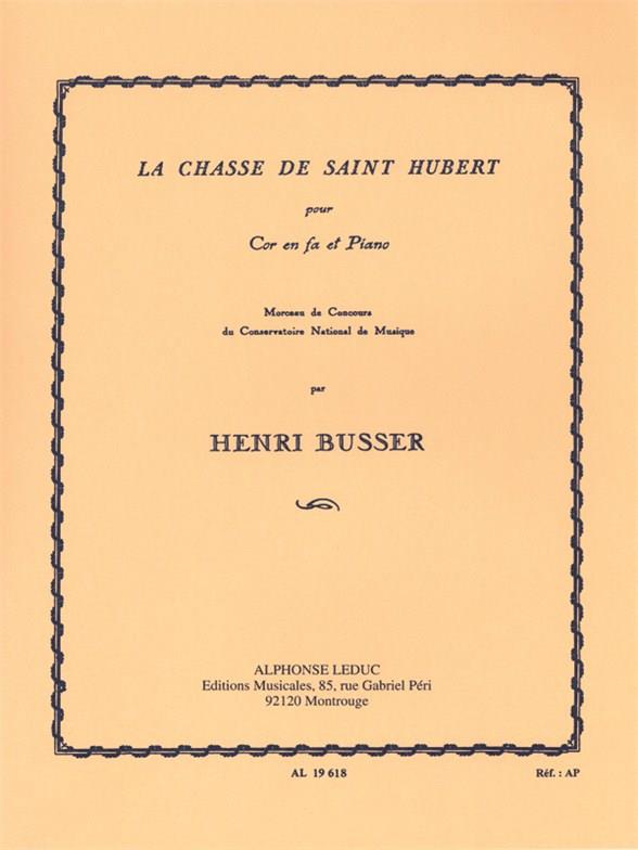 Chasse De Saint Hubert - Cor En Fa Et Piano - pro lesní roh a klavír