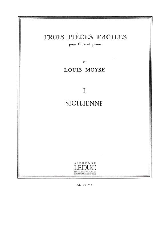 3 Pièces Faciles No. 1: Sicilienne - pro příčnou flétnu a klavír
