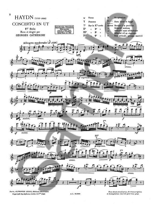 Premier Solo Extrait concerto En Ut Violon - noty pro housle a klavír
