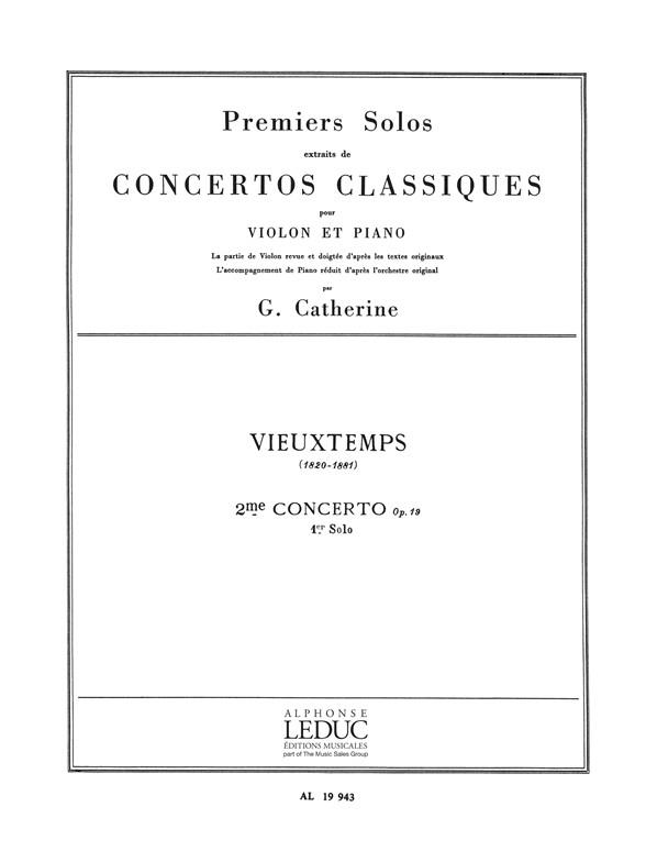 Premier Solo Extrait concerto No.2 Op19 - noty pro housle a klavír