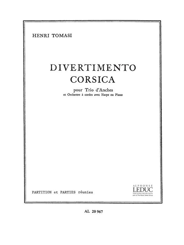 Divertimento Corsica - Woodwind Trio, Harp [or Piano] and String Orchestra