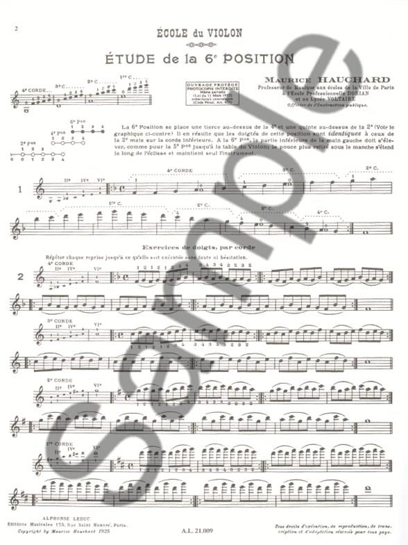 Etude Méthodique Des Positions Vol 4 - pro housle