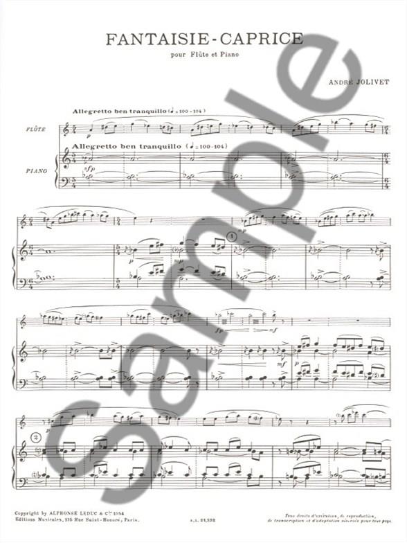 Fantaisie Caprice For Flute And Piano - příčná flétna a klavír