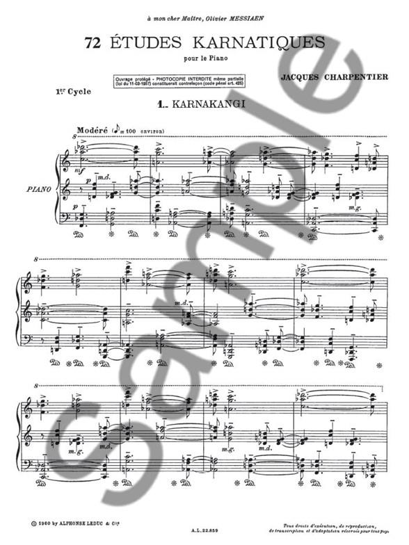 72 Etudes Karnatiques Cycle 01 - pro klavír