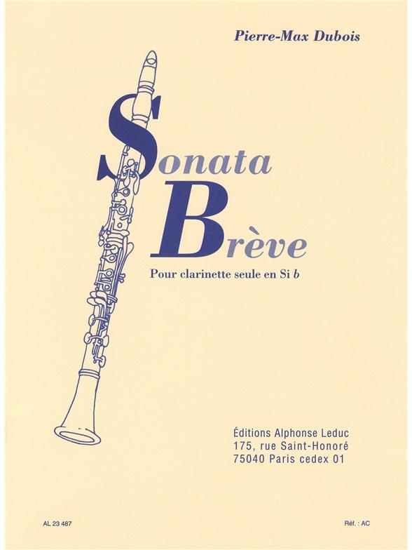 Sonata Brève For Clarinet Solo - pro klarinet