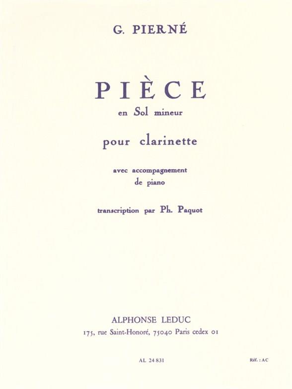 Pièce in G minor (Clarinet) - klarinet a klavír