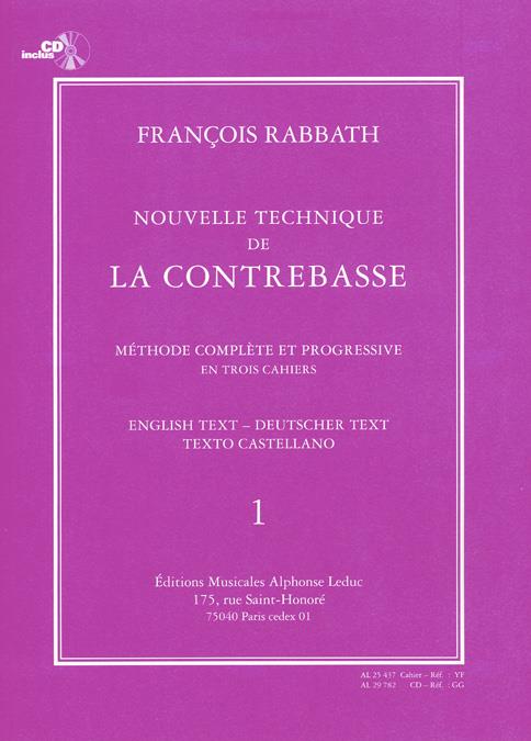 Nouvelle Technique de la Contrebasse, Cahier 1 - New Technique for the Double Bass, part 1 - na kontrabas