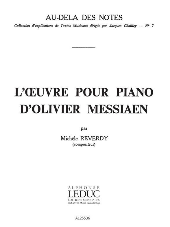 l'Oeuvre pour Piano dOlivier Messiaen - noty pro klavír