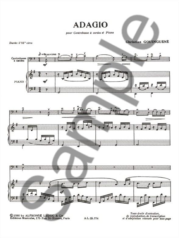 Adagio For Double Bass And Piano