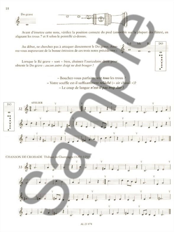 J'Apprends La Flute A Bec - Učím se hrát na sopránovou zobcovou flétnu