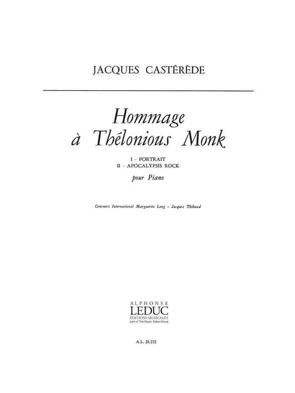 Hommage A Thelonious Monk - noty pro klavír