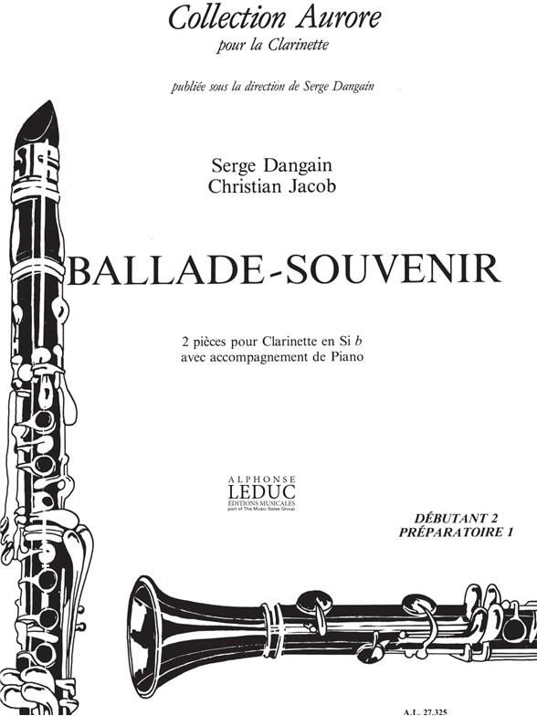 Ballade/Souvenir - Clarinette Sib Et Piano - Collection Aurore - klarinet a klavír