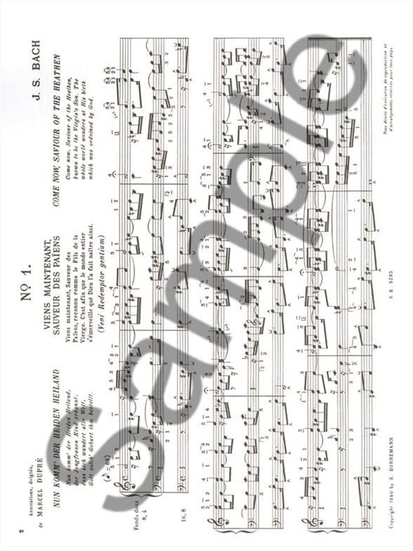 The Little Organ Book - Forty-five Organ Chorals - 45 Chorals du petit livre d'Orgue - noty na varhany