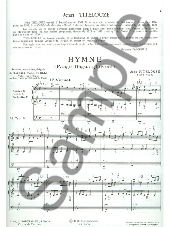 Hymne:Pange Lingua Gloriosi - Clas N072-Orgue