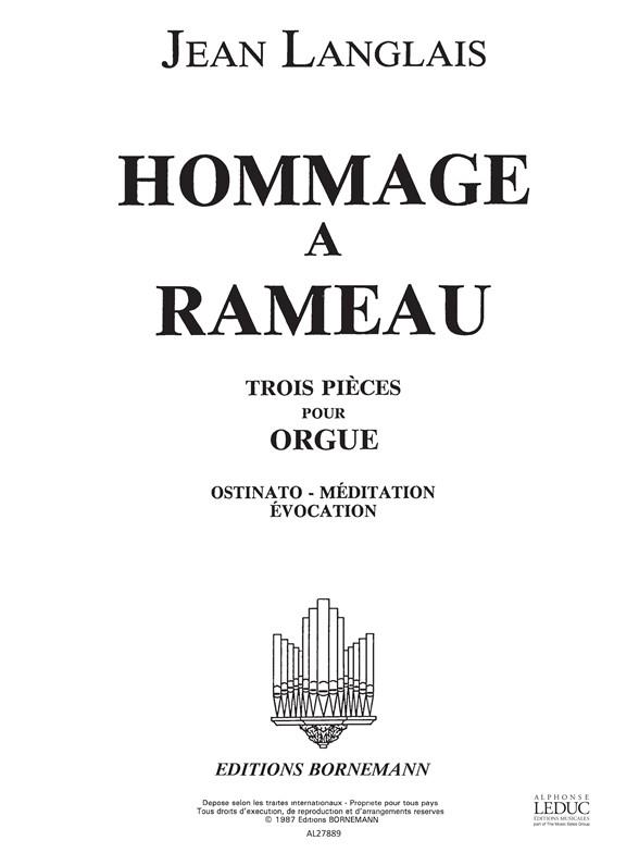 Hommage A Rameau - skladby pro varhany