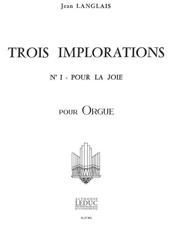 Jean Langlais: 3 Implorations No.1 - noty na varhany