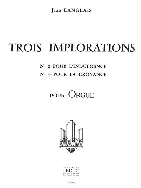 Jean Langlais: 3 Implorations No.2 & No.3 - noty na varhany