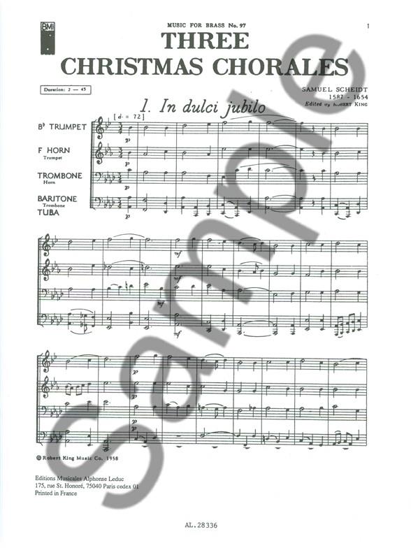 3 Christmas Chorales - dechový kvartet