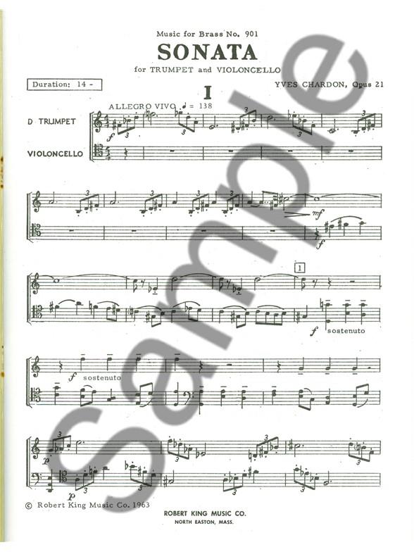 Sonata For Trumpet And Cello Op.21 - pro trumpetu