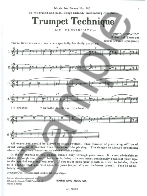Trumpet Technique Lip Flexibilit - pro trumpetu
