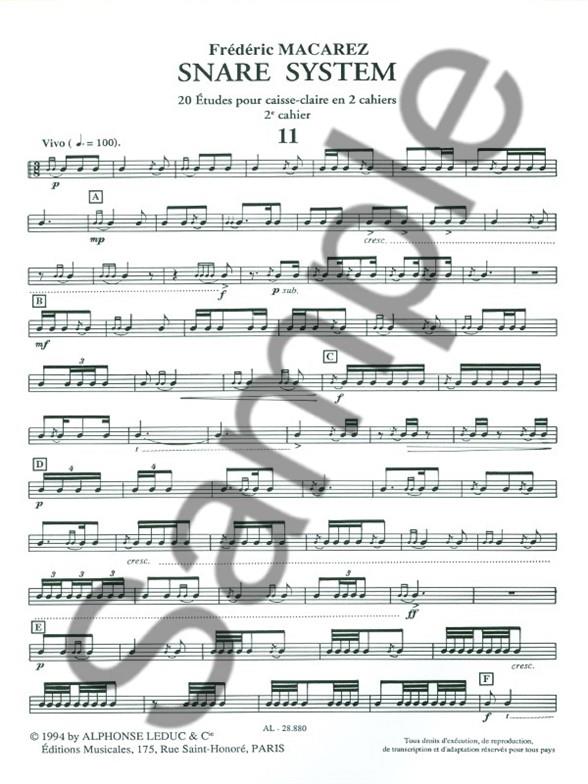 Snare System, 20 Studies for Snare Drum - Volume 2 - pro bicí nástroje