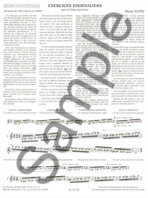 Daily Exercises - pro příčnou flétnu