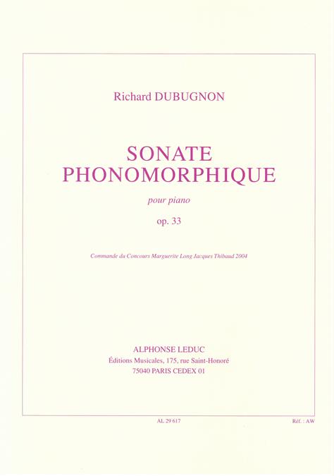 Sonate Phonomorphique Op33 - noty pro klavír