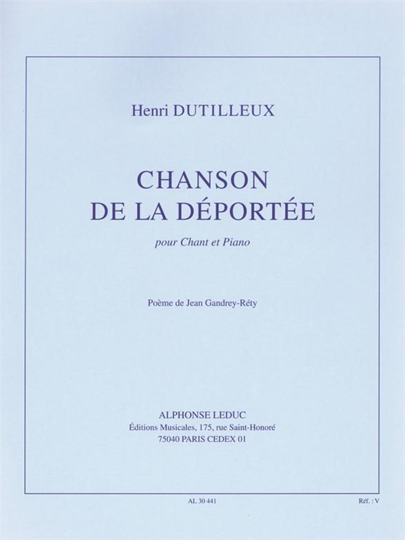 Chanson De La Deportee - pro zpěv a klavír
