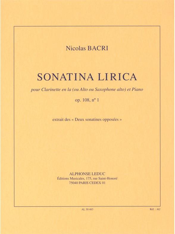 Sonatina Lirica Op 108 No 1 Clarinet In a & Piano - klarinet a klavír