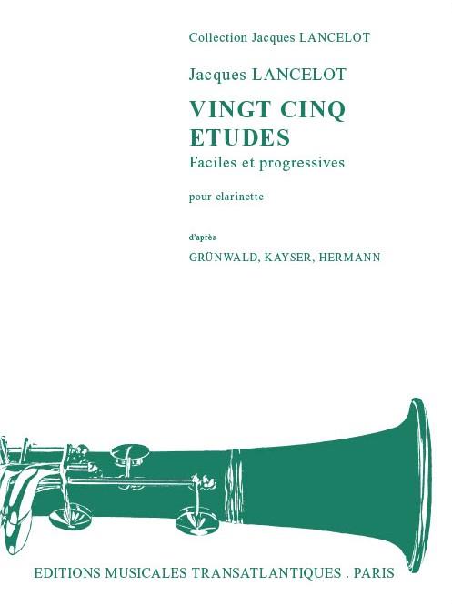 25 Etudes Faciles et Progressives D'Apres Grunwald - pro klarinet