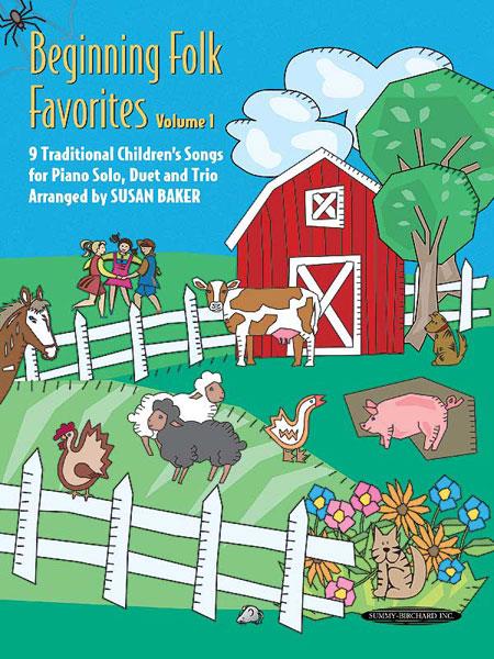 Beginning Folk Favorites, Volume 1 - 9 Traditional Children's Songs for Piano Solo, Duet, and Trio - pro klavír