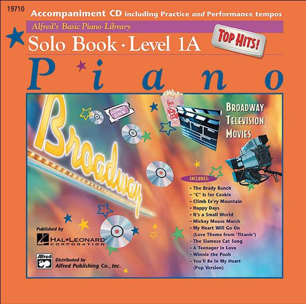 Alfred's Basic Piano Library Top Hits Solo 1A CD