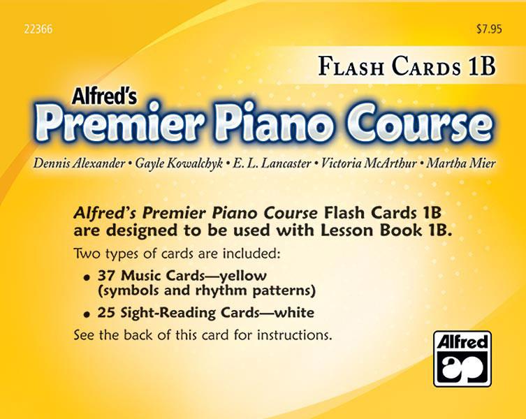 Alfred's Premier Piano Course Lesson 1B Flashcards