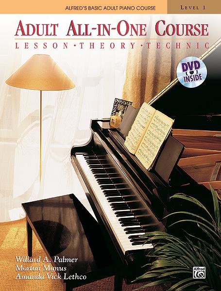 Alfred's Basic Adult All-in-One Course, Book 1 - Lesson - Theory - Technic - noty pro klavír