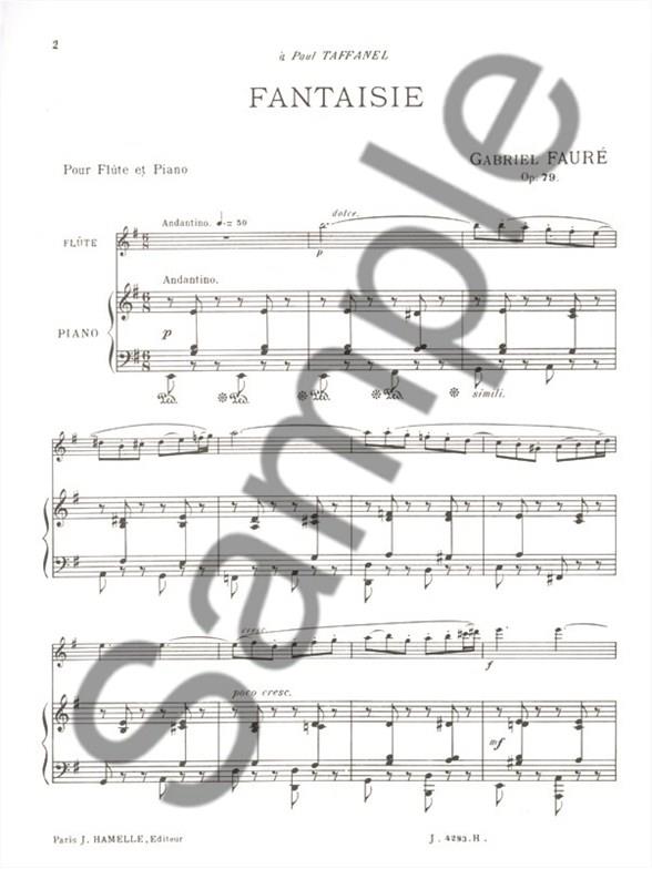Fantaisie For Flute And Piano Op.79 - příčná flétna a klavír