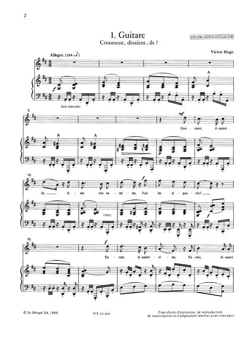 Mélodies [Lp69] - zpěv a klavír