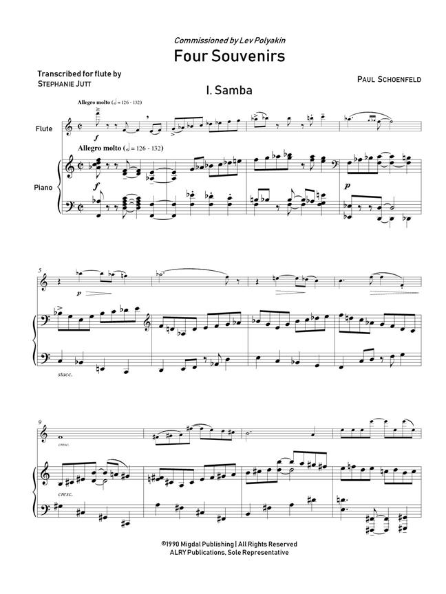 Four Souvenirs for Flute and Piano - příčná flétna a klavír