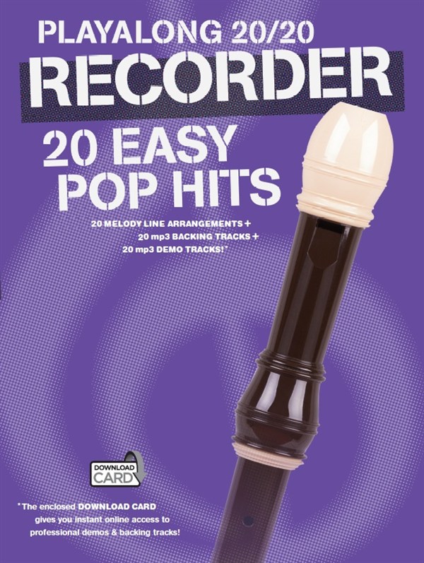 Playalong 20/20 Recorder: 20 Easy Pop Hits (Book/Audio Download)